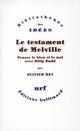 LE TESTAMENT DE MELVILLE  -  PENSER LE BIEN ET LE MAL AVEC BILLY BUDD 